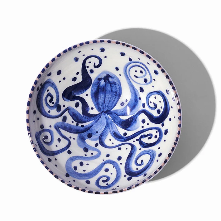 Bol en céramique des Cyclades - Octopus