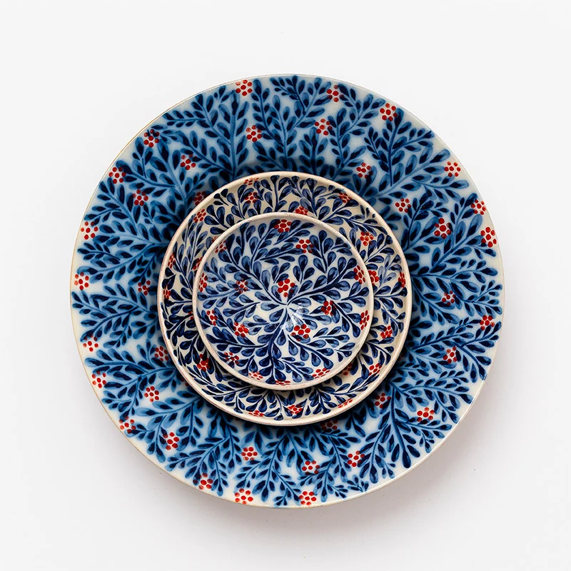 Bol en céramique des Cyclades - fleurs