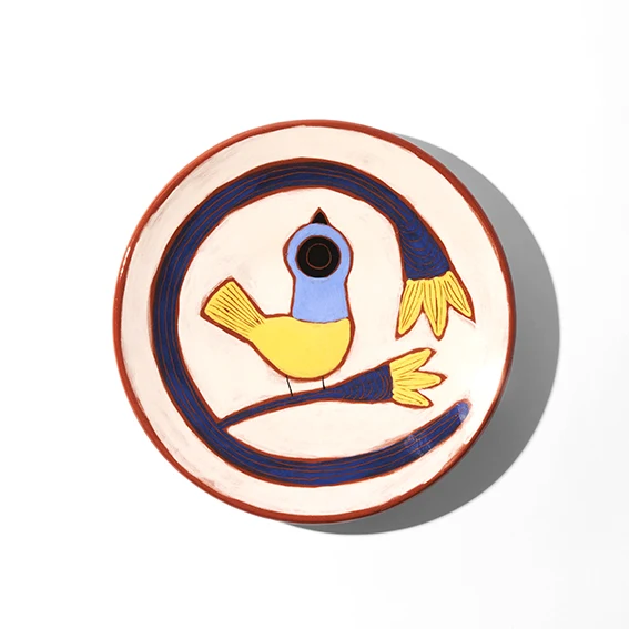 Assiette à dessert Oiseau en céramique