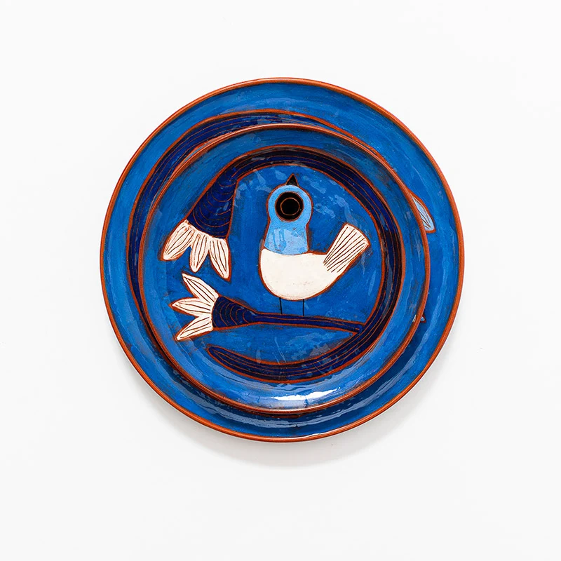 Assiette à dessert Oiseau en céramique
