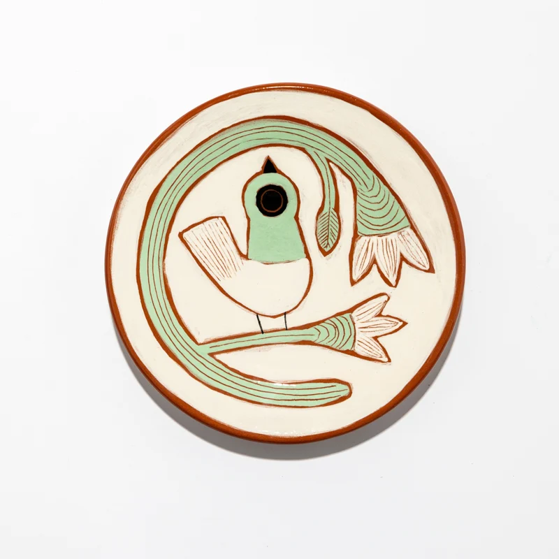 Assiette à dessert Oiseau en céramique