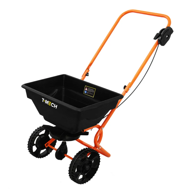 T-Mech Rasennivellierer und Rotationsstreuer 50cm – Orange