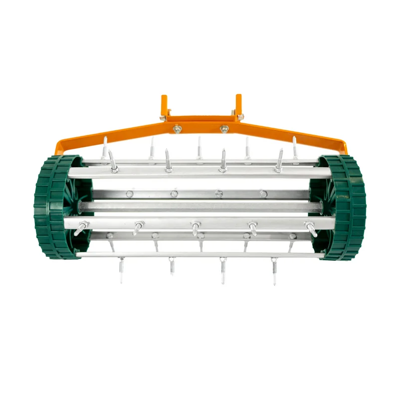 T-Mech Rasenrakel 50cm und rollender Rasenlüfter – Orange