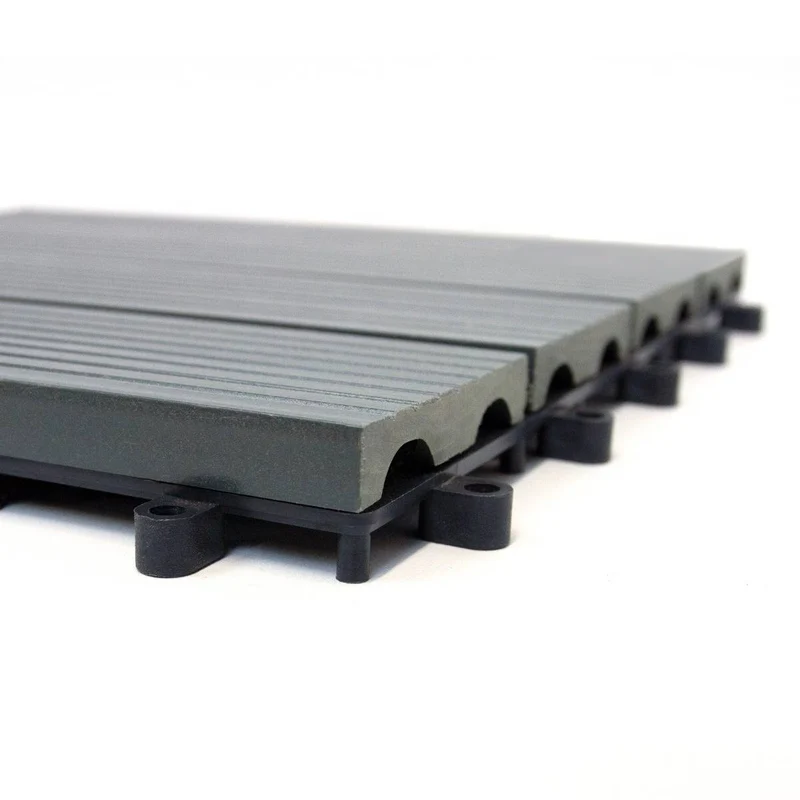 66 Terrassenfliesen WPC 30 x 30 cm - Grau