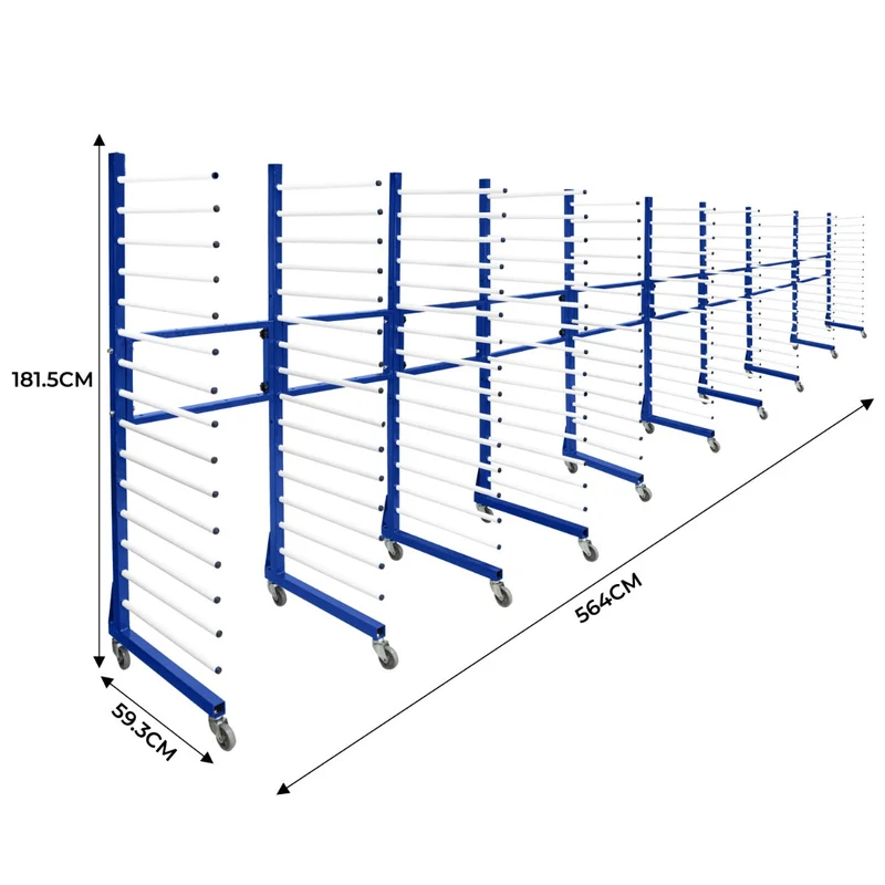 Combi Spray Drying Rack Trolley x 5 & 4 Connectors