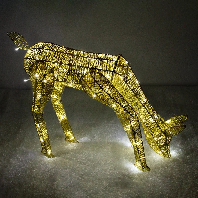 LED beleuchtetes goldenes Reh