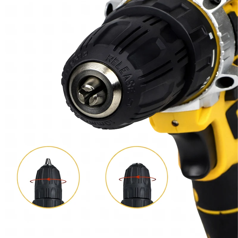 Perceuse-visseuse sans fil, coffret, 2 batteries Aku 18 V 2 Ah avec LED et accessoires