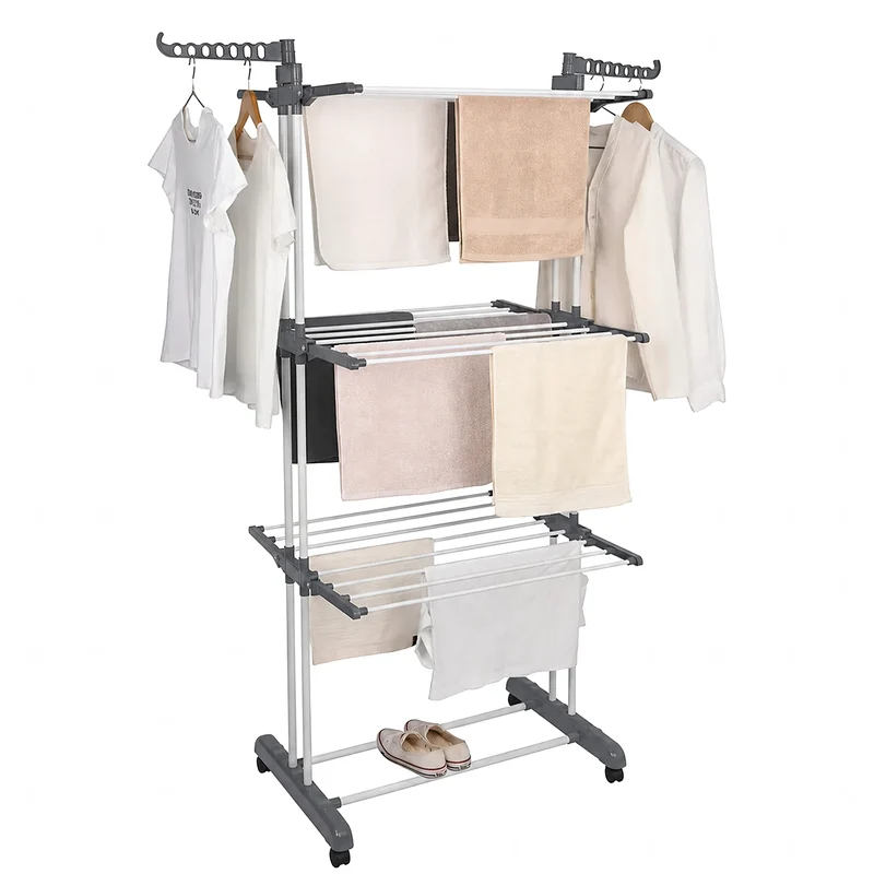 Etendoir Séchoir à linge pliable XXL 4 Niveaux supporte jusqu'à 50 kg 170 cm
