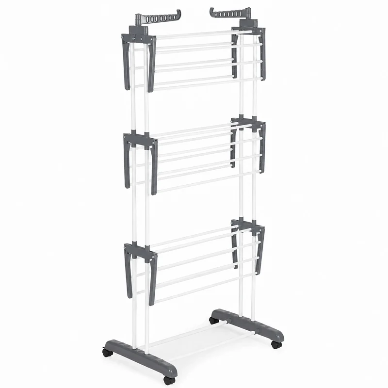 Etendoir Séchoir à linge pliable XXL 4 Niveaux supporte jusqu'à 50 kg 170 cm