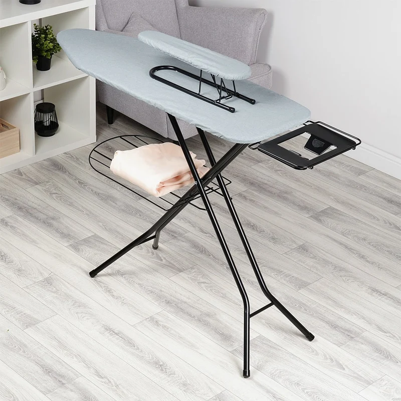 Table planche à repasser avec manche gris 140x39x92 cm