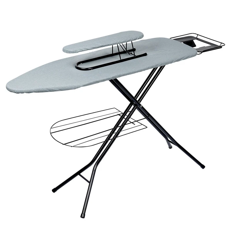 Table planche à repasser avec manche gris 140x39x92 cm