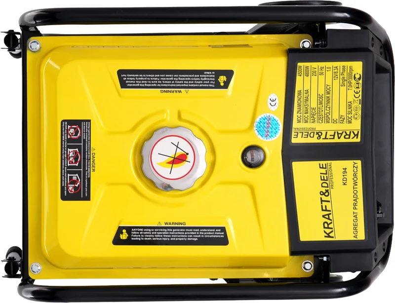Kraft&Dele KD194 Groupe Électrogène Inverter 4.8kW 230V Robuste