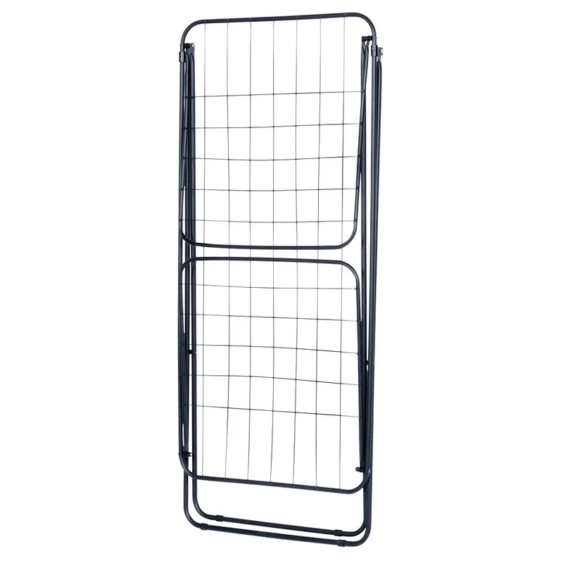 Séchoir étendoir à linge pliable en métal noir 181 cm