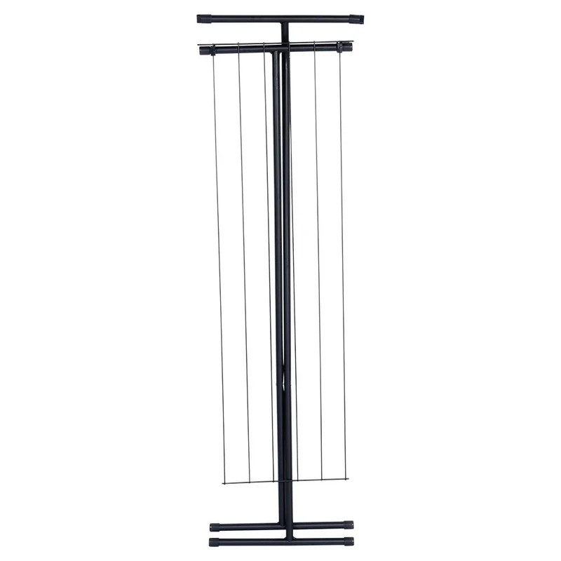 Étendoir à linge pliable en métal noir 91 x 84 cm