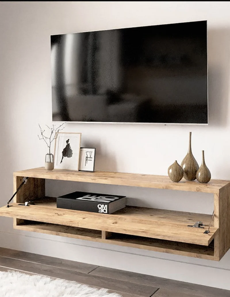 Meuble tv en bois 100x31x29,5 cm