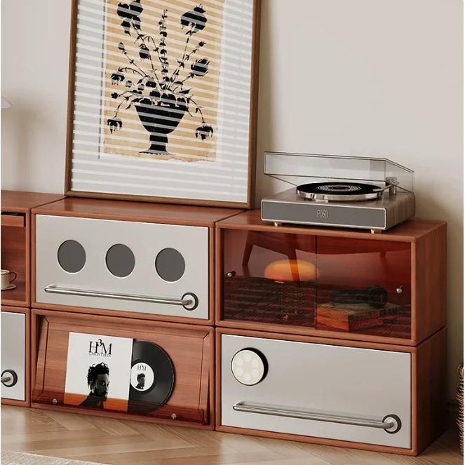 Console multimédia modulaire Japandi