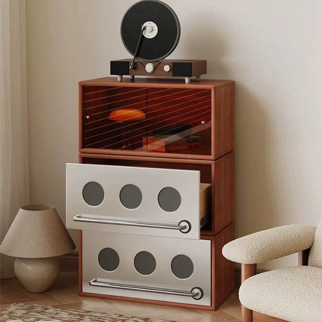 Console multimédia modulaire Japandi