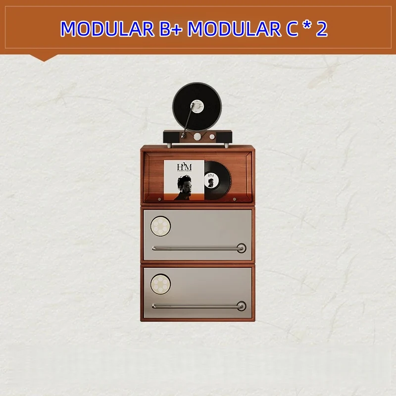 Console multimédia modulaire Japandi