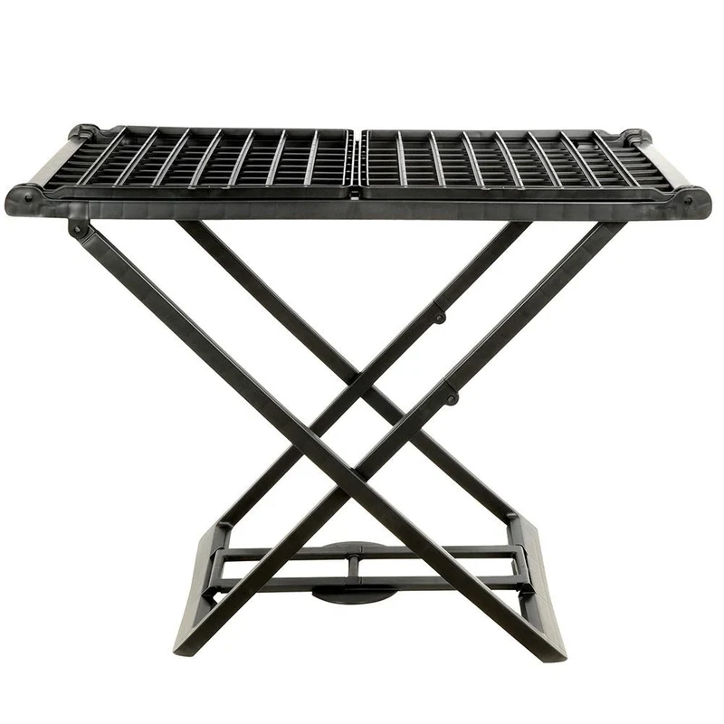 Étendoir à linge noir pliable XXL 208 cm