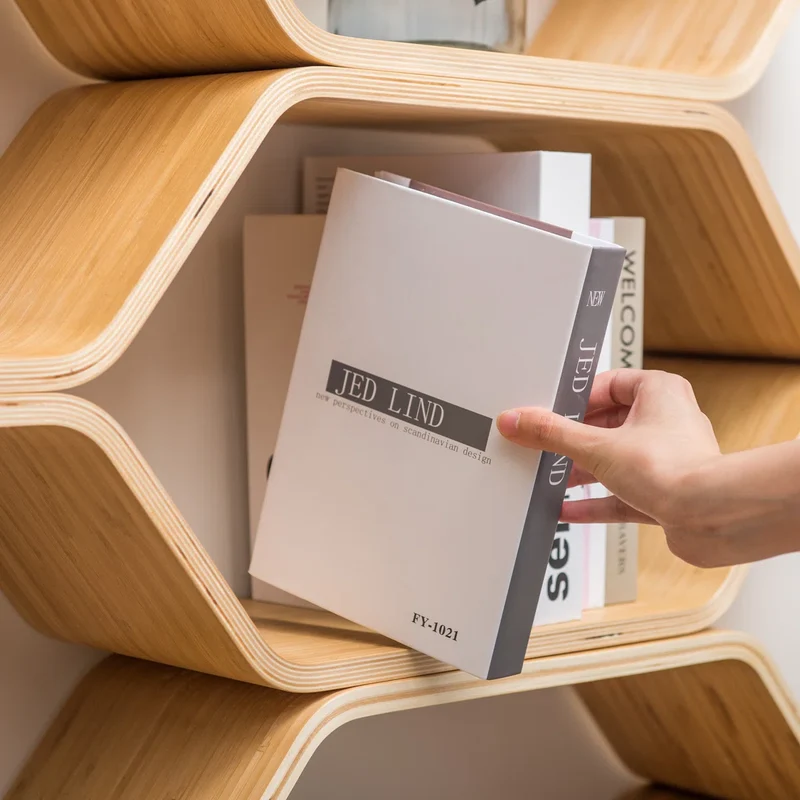 Étagères de rangement hexagonales en bois de bouleau à faire soi-même