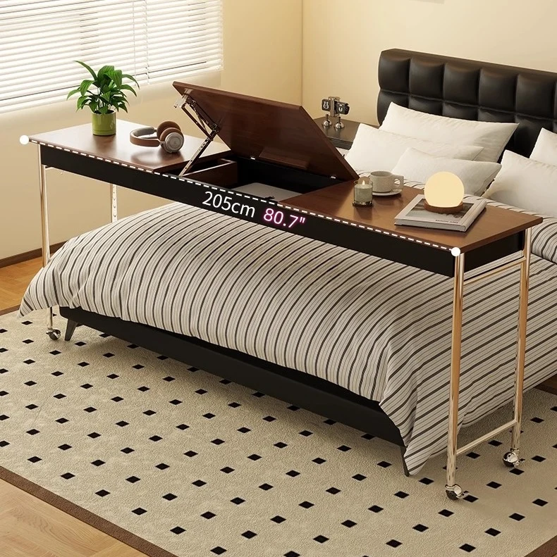 Table de lit avec plateau inclinable et roulettes universelles