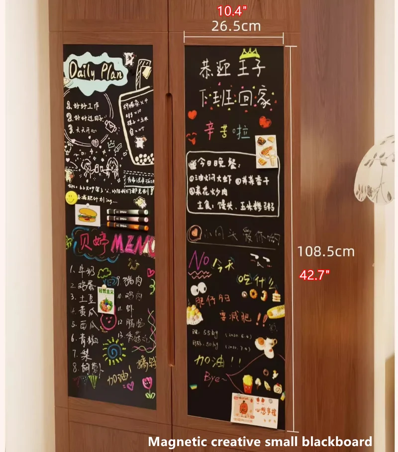 Armoire de cuisine à double porte en bois massif
