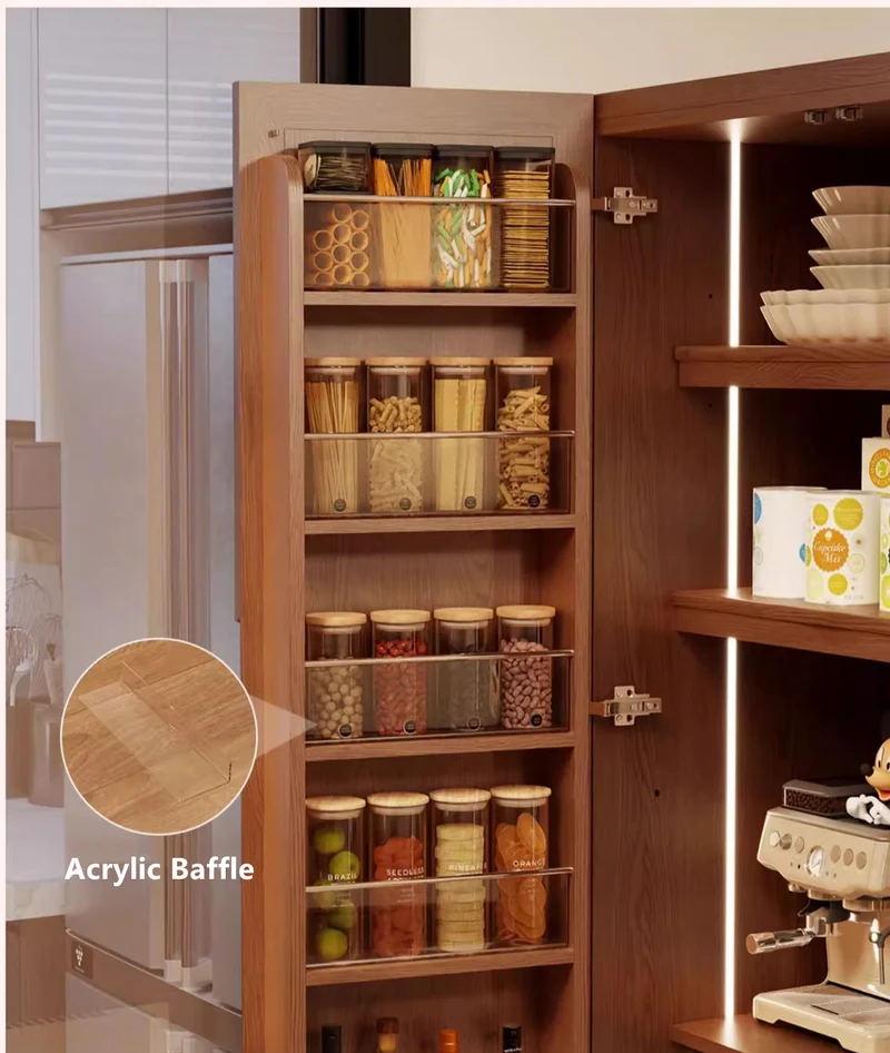 Armoire de cuisine à double porte en bois massif