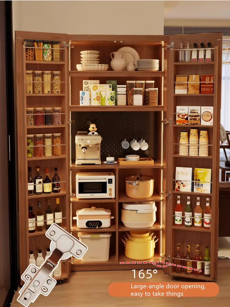 Armoire de cuisine à double porte en bois massif