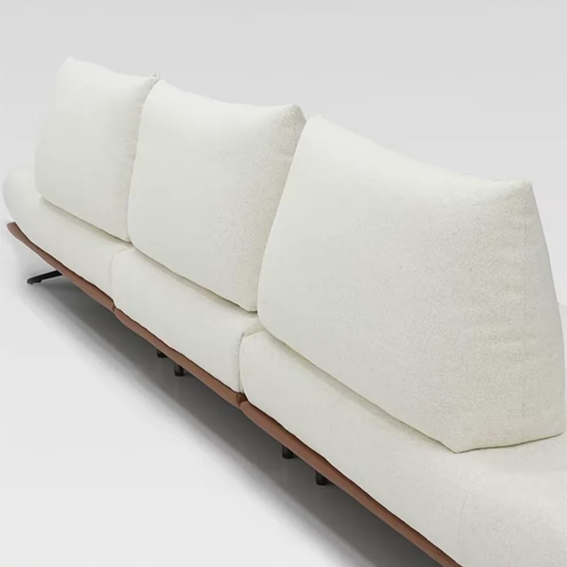 Canapé îlot rotatif modulaire moderne avec accoudoirs réglables et coussin de dossier