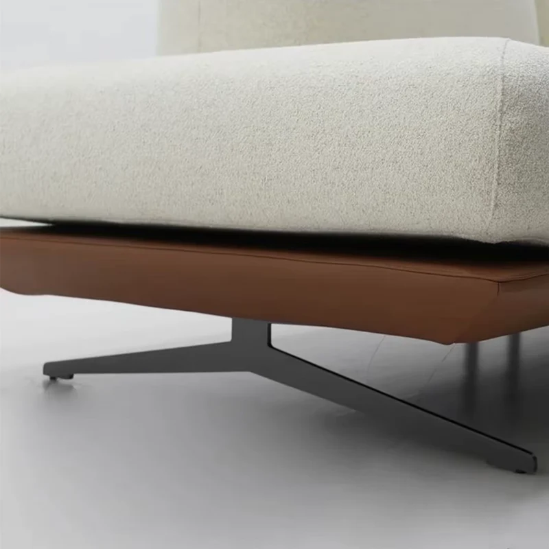 Canapé îlot rotatif modulaire moderne avec accoudoirs réglables et coussin de dossier
