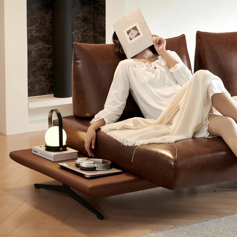 Canapé îlot rotatif modulaire moderne avec accoudoirs réglables et coussin de dossier
