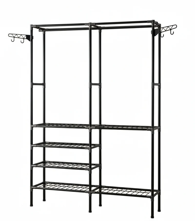 Penderie - double porte manteaux 173 x 36 x 108 cm