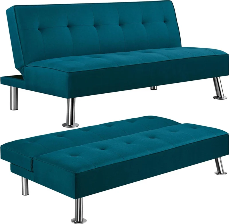 Canapé-lit clic clac trois places 166,5 cm × 79,5 cm × 76 cm