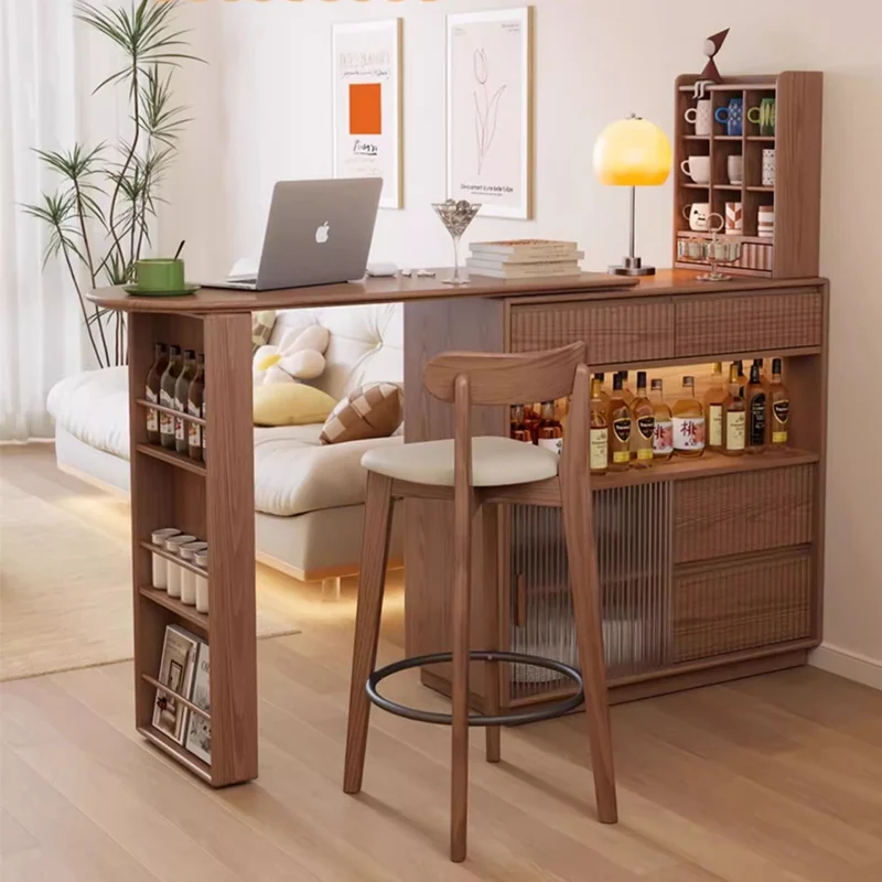 Table de bar rotative à 360 degrés avec armoire et tabourets