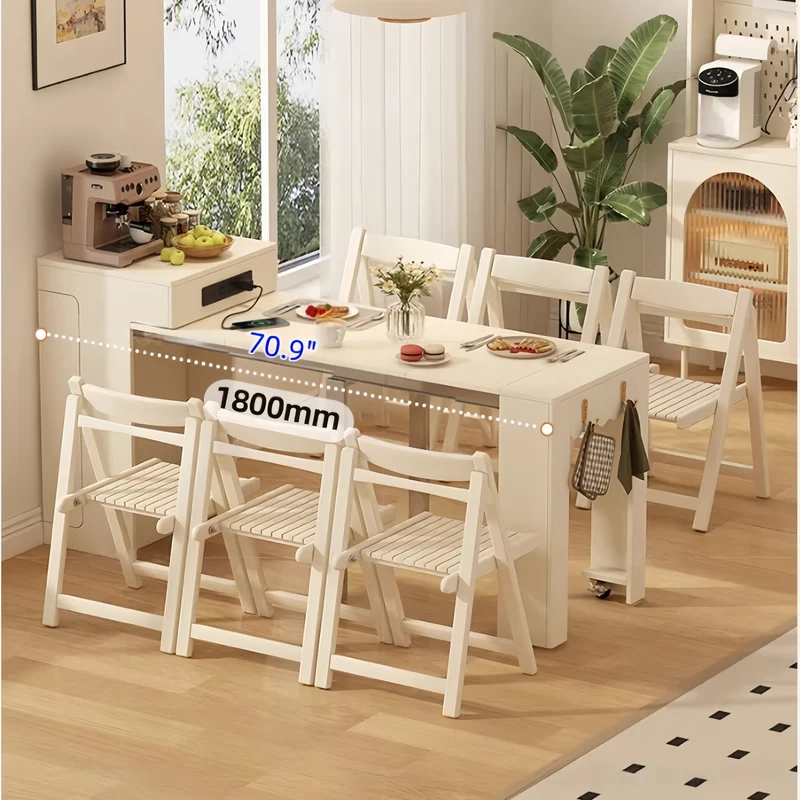 Mini table console extensible conçue pour gagner de l'espace pour les appartements et les pièces compactes