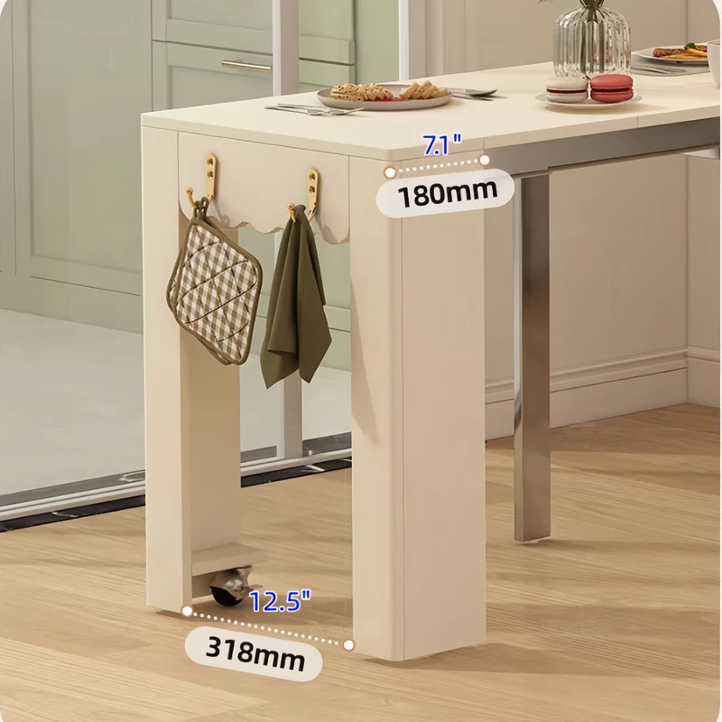 Mini table console extensible conçue pour gagner de l'espace pour les appartements et les pièces compactes