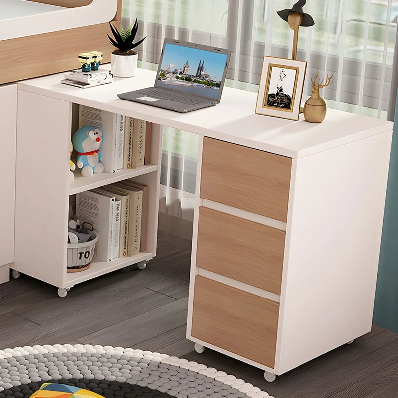 Lit mezzanine en bois pour enfants avec petit bureau coulissant, armoire et armoire de rangement