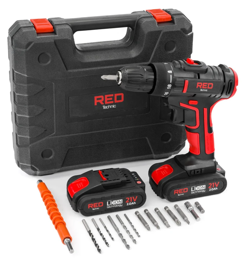 Coffret Visseuse sans fil 21V + Embouts et 2 batteries
