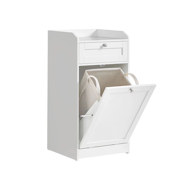 Meuble de salle de bain avec panier à linge intégré