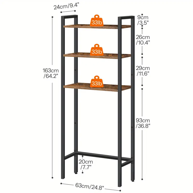 Étagère de rangement 3 niveaux