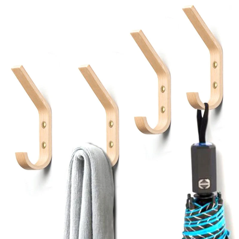 Crochets muraux en bois de chêne moderne