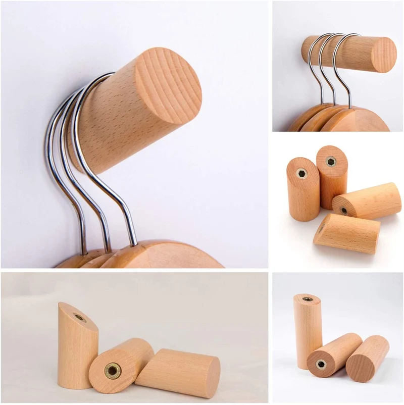 Crochets muraux en bois