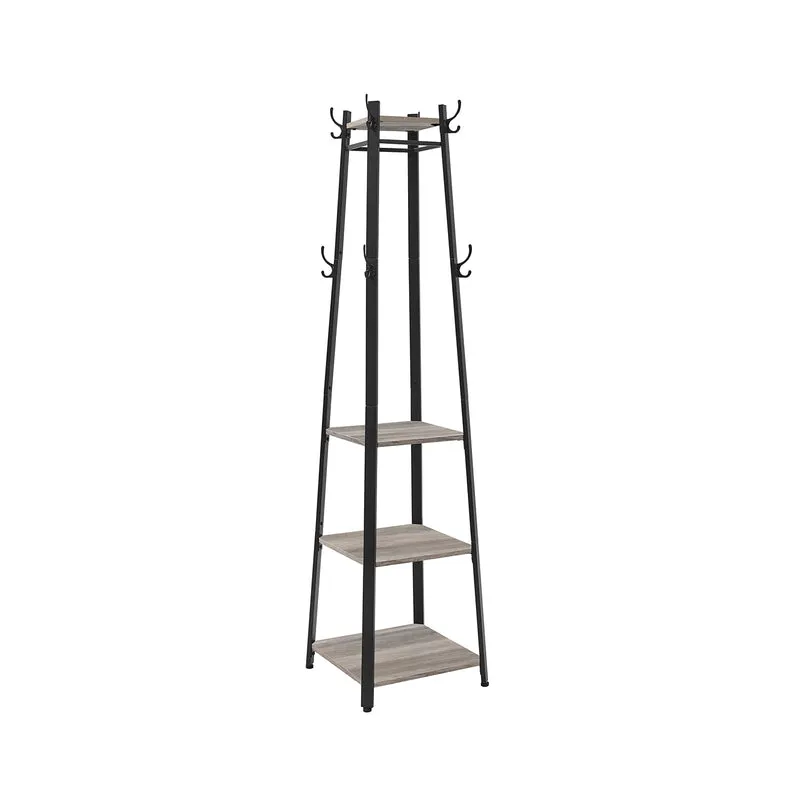 Portant à vêtements avec étagère à 3 niveaux