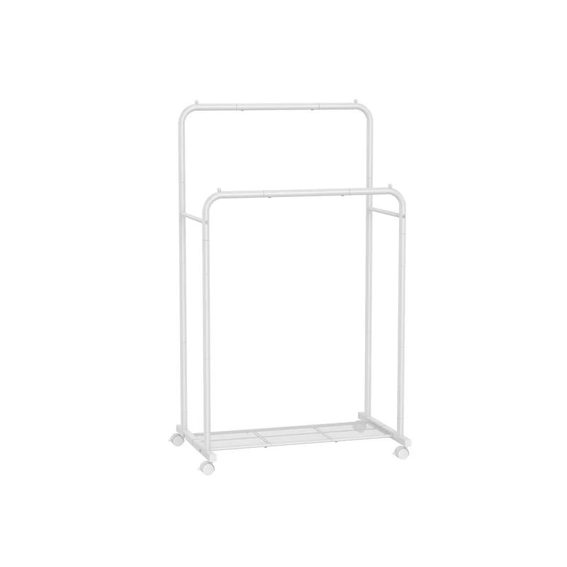 Portant à vêtements en métal blanc