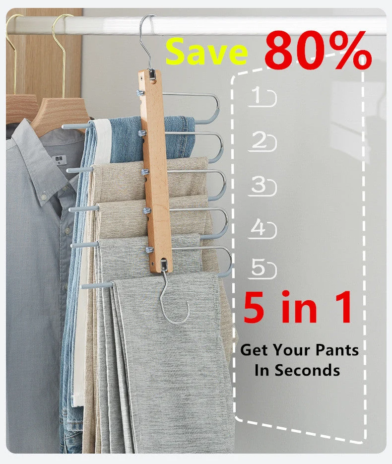 Cintres magiques pour pantalons peu encombrants dans votre placard