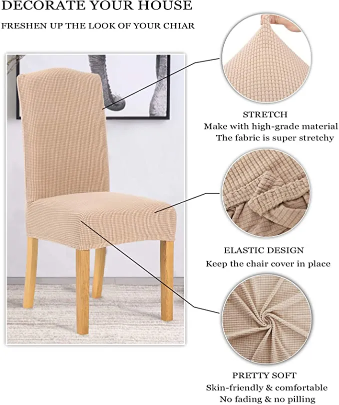Housses de chaise extensible pour chaise de cuisine de salle à manger