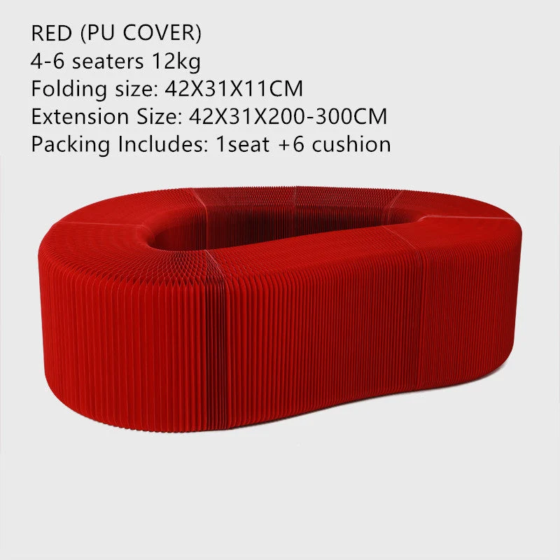 Chaise pliante de sofa de tabouret de papier d'accordéon de conception moderne