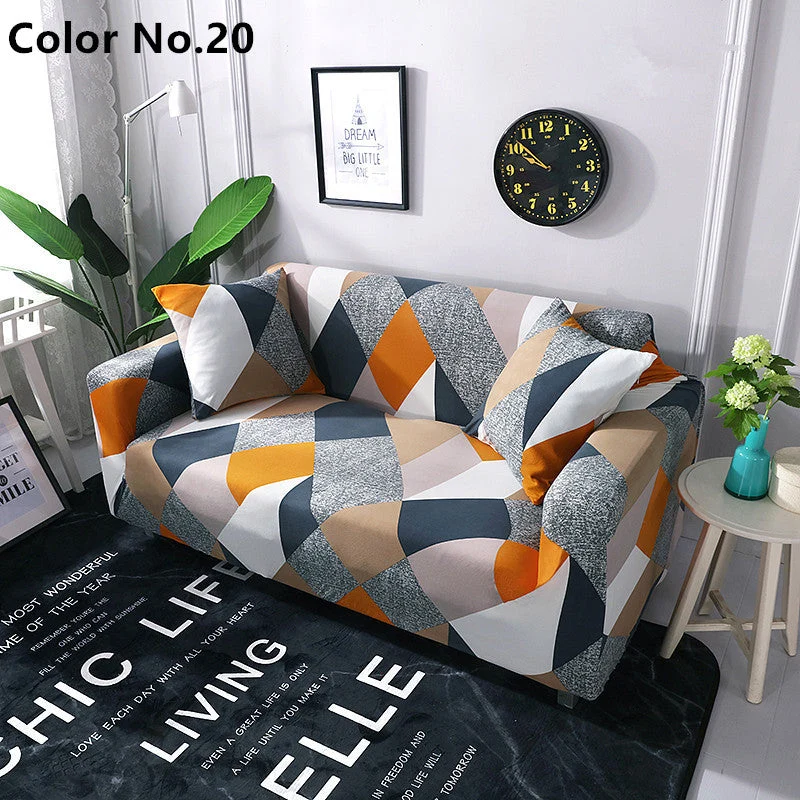 Housse de canapé élastique extensible (couleurs et motifs populaires)