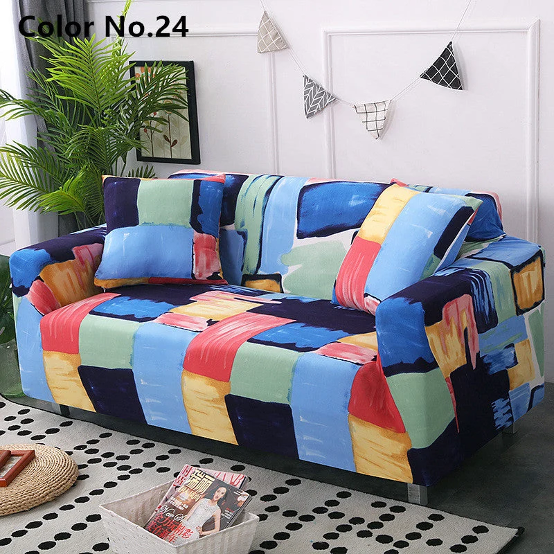 Housse de canapé élastique extensible (couleurs et motifs populaires)