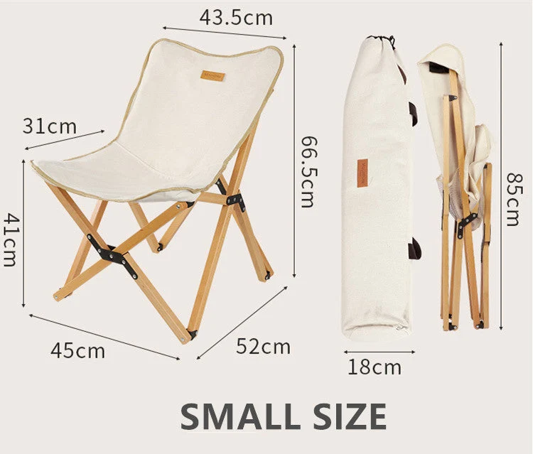 Chaise papillon en bois pliante d'extérieur